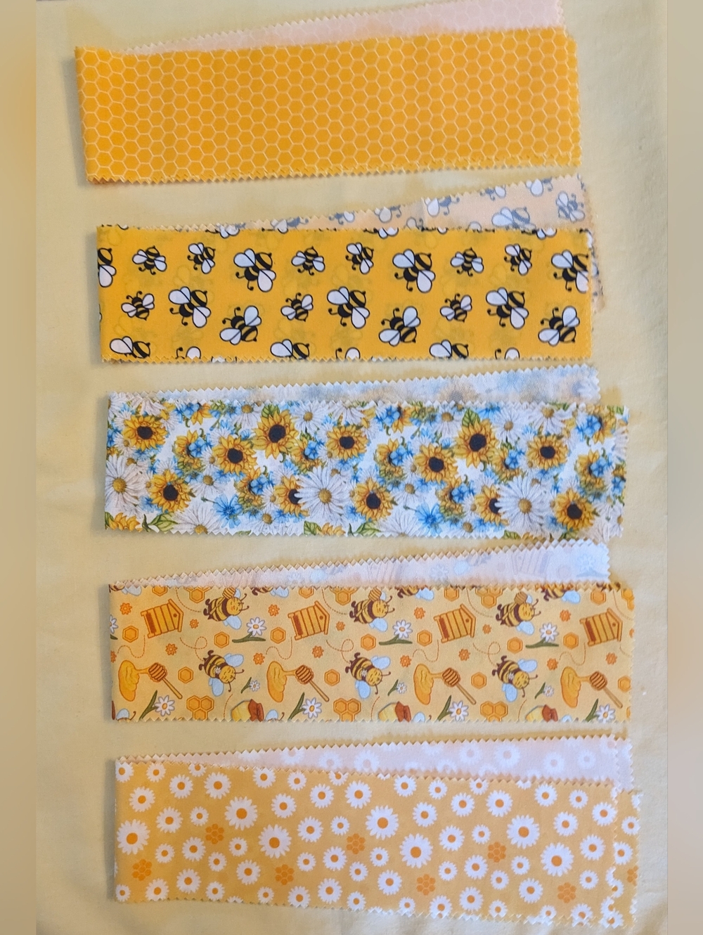 10 New Floral & Bee material, Fabric, Make Hair Bows, TM5-I